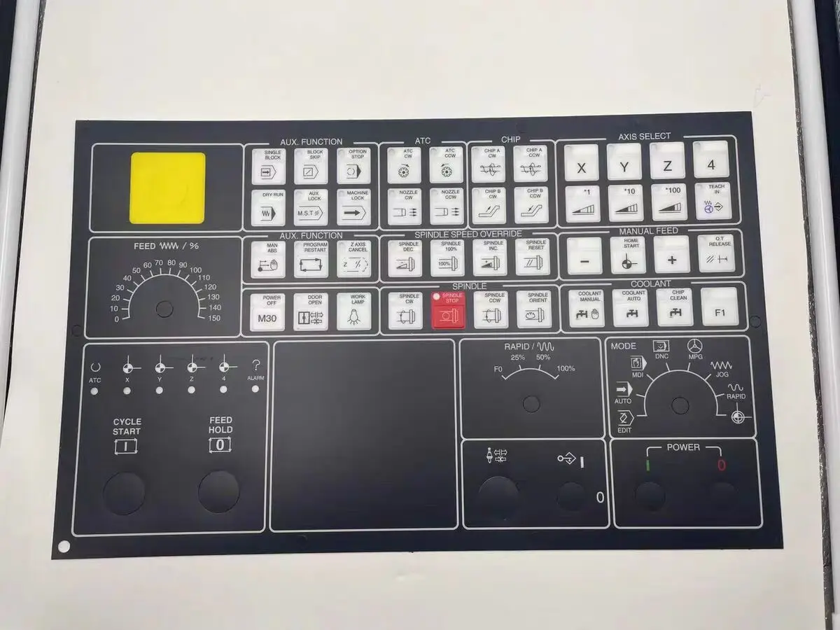 CNC Operation Panel Membrane Keyboard Mask for Leadwell V40 Machining Center