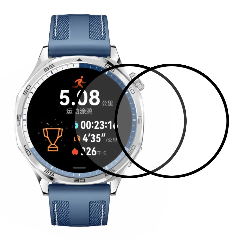 

2Pcs / Pack For Huawei Watch GT 5 41mm Watch Screen Protector HD Clear PMMA Film (Black Edge) - Black