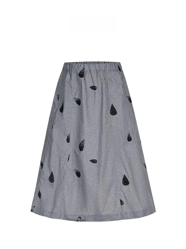 

Indicia Summer New Casual Pure Cotton Printed A-Line Skirt Women's mid Waist Cotton Standard Fit Midi Skirt F2B5QZ157N