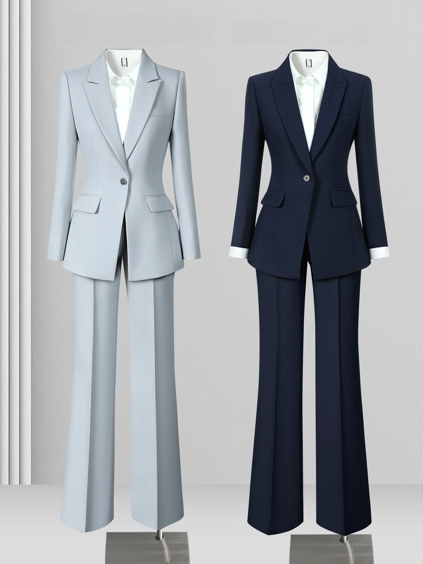 

Elegant Women's Suit Set Professional Interview Commute Workwear Long Sleeve Long Pants Polyester Cotton Spandex Blend
