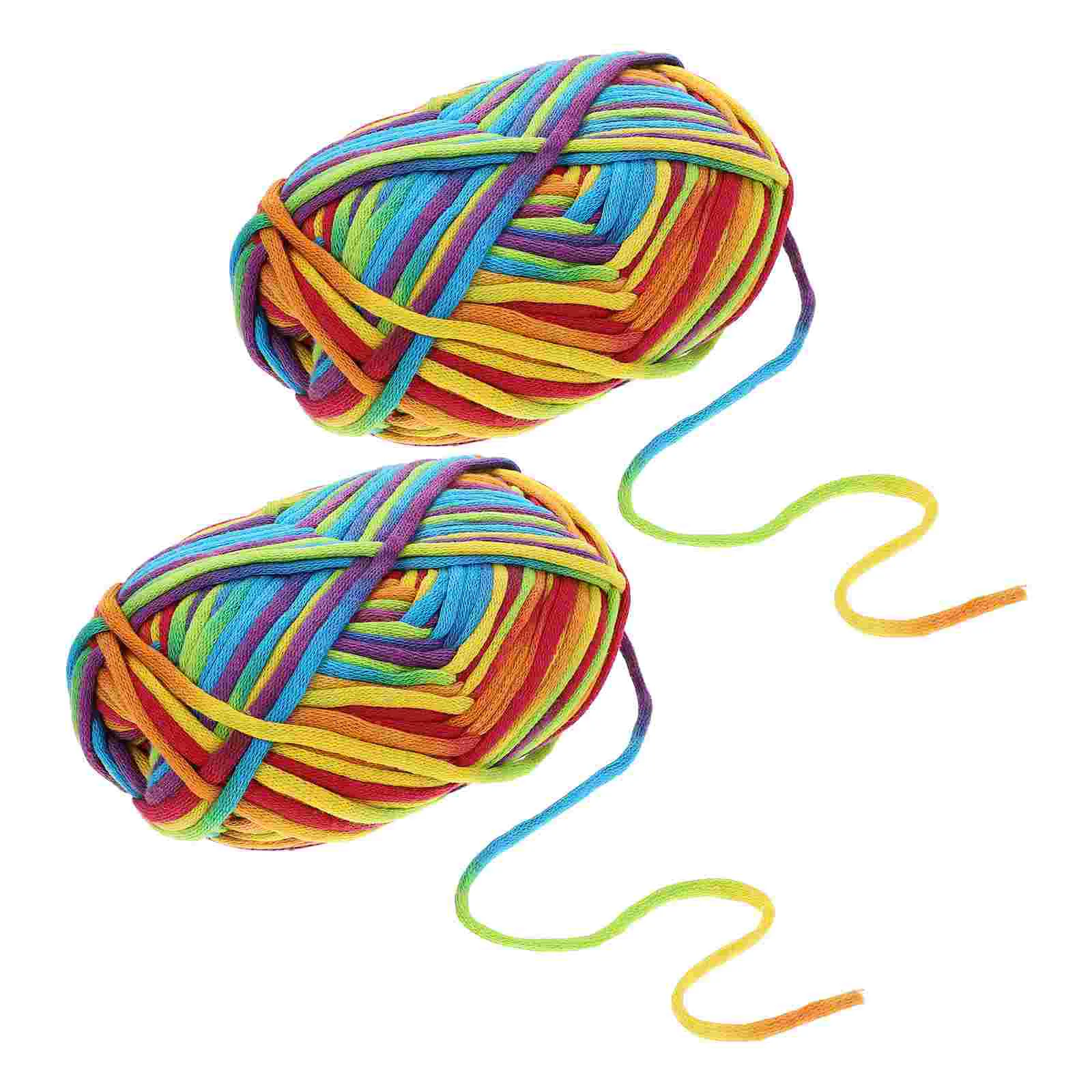 2pcs Rainbow Color Yarn for Crocheting And Knitting Handcraft DIY Yarn Material DIY Accessory knitting yarn