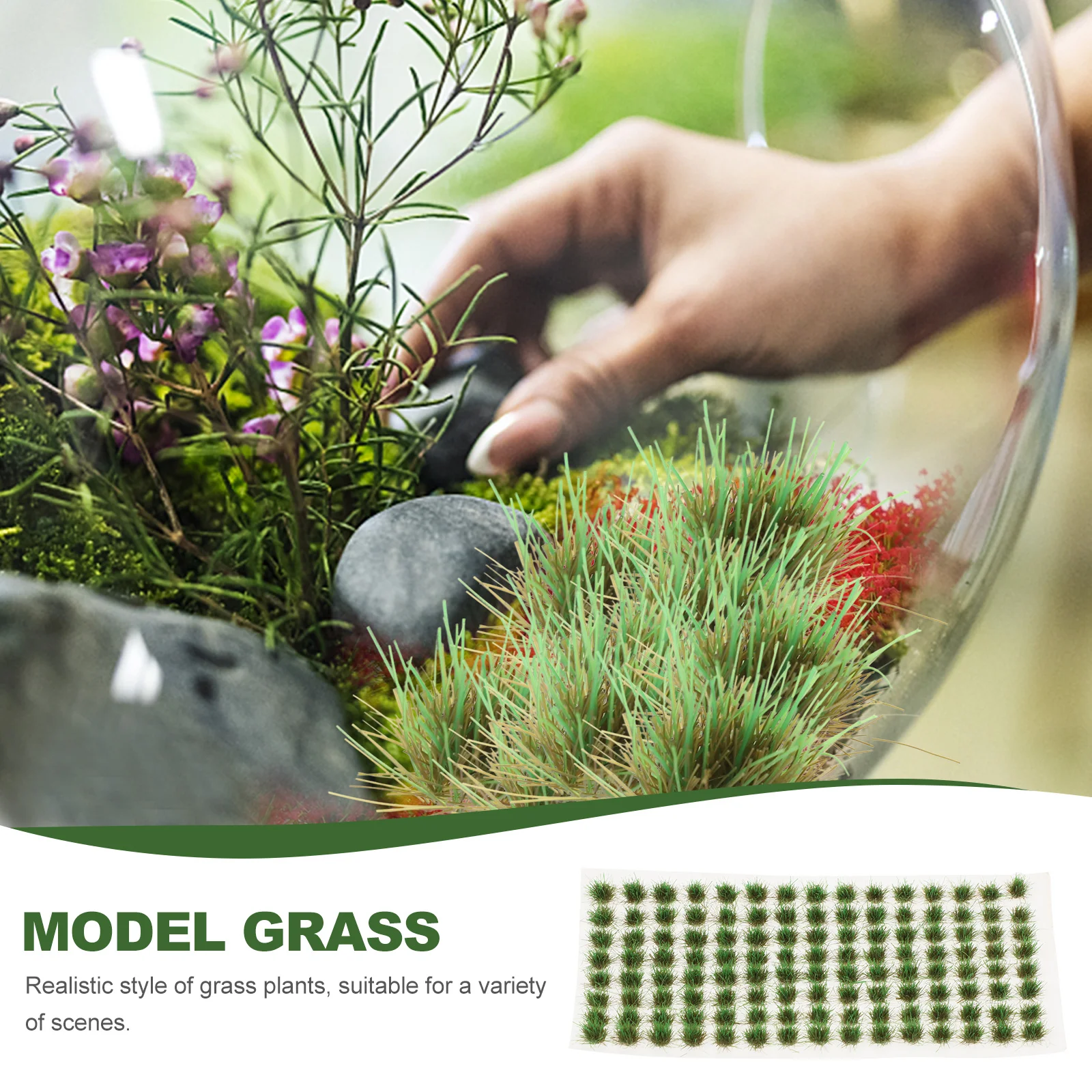 Simulated Grass Model Miniature Diorama Supplies Toy Box Models Train Buildings and Accessories Resin Fake Levitating