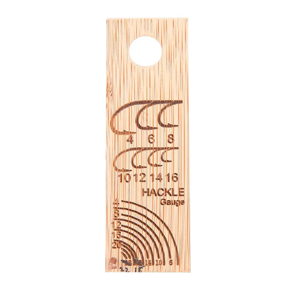 

Wooden Fish Hook Ruler - Reliable Fishing Tool for measuring Size