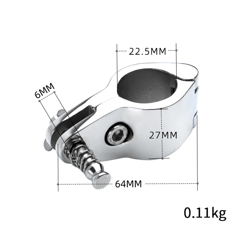 Boat Deck Boat Bimini Top Fitting 316 Stainless Steel Fittings Long-lasting Smooth No Rust Silica Sol Treatment