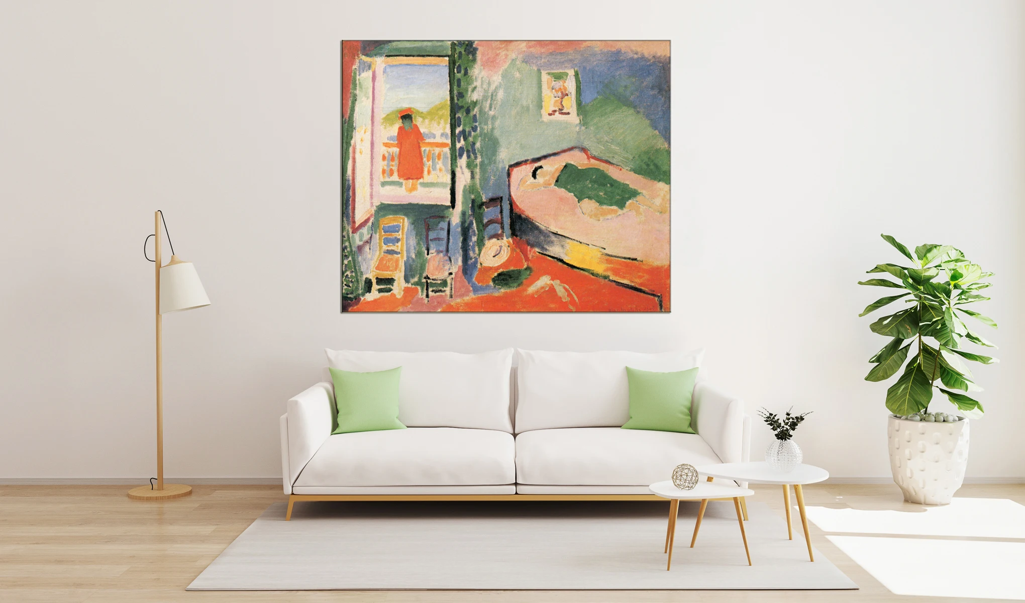 Hand‑Painted Oil Painting Henri Matisse Beeches Farmyard Landscape Fauvism Canvas Wall Art Reproduction for Home Living Room