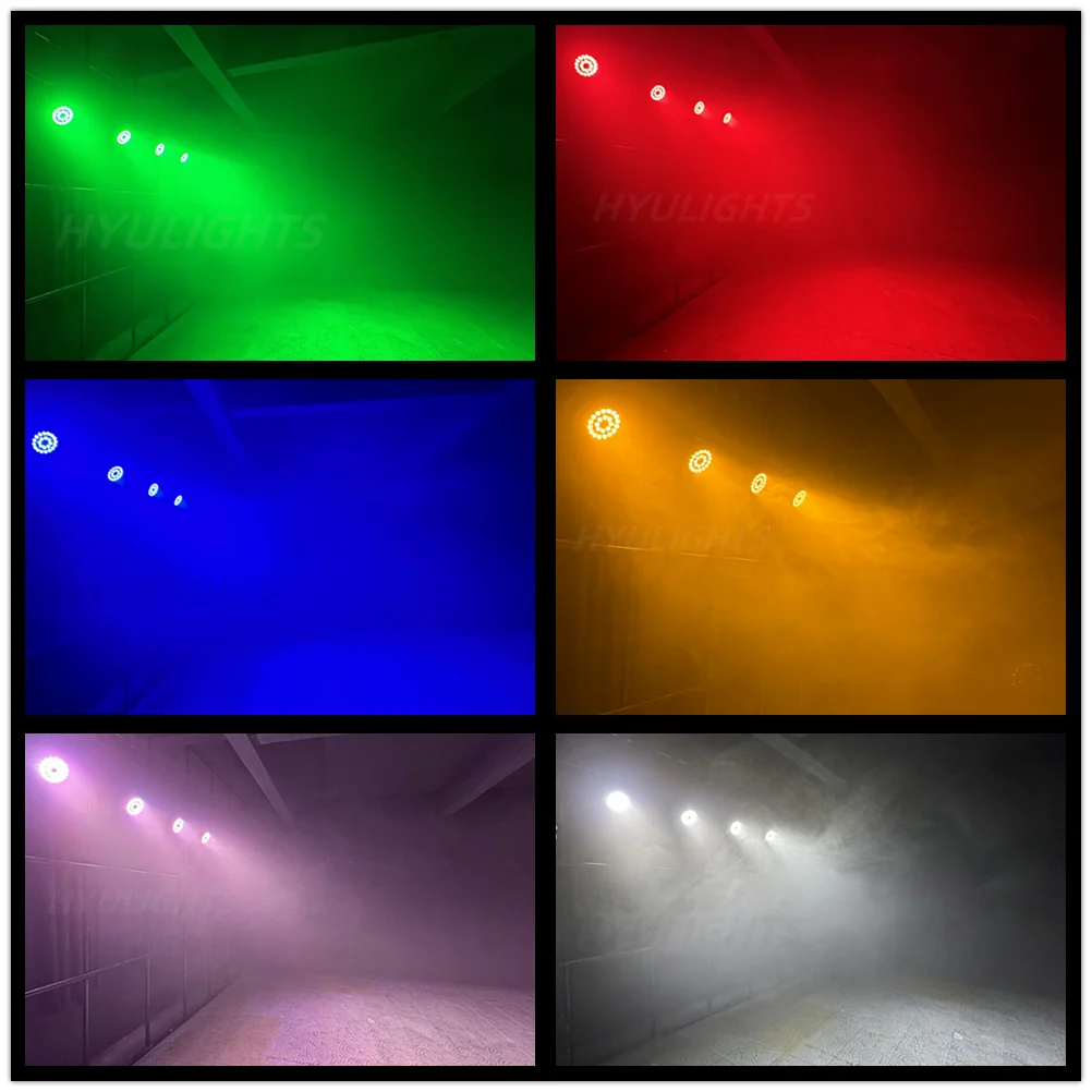 LED Par in lega di alluminio grande/piatto 18x18W RGBWA+UV Par Light per DJ DMX Bar Disco Luci natalizie Pubblico