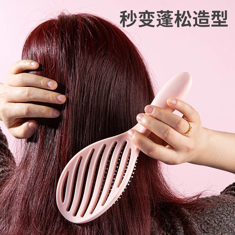 Hollow Massage Styling Comb Circular Nod Air Cushion Soft Needle Comb Detangler Fast Blow Dry Detangling Tool Расческа Для Волос