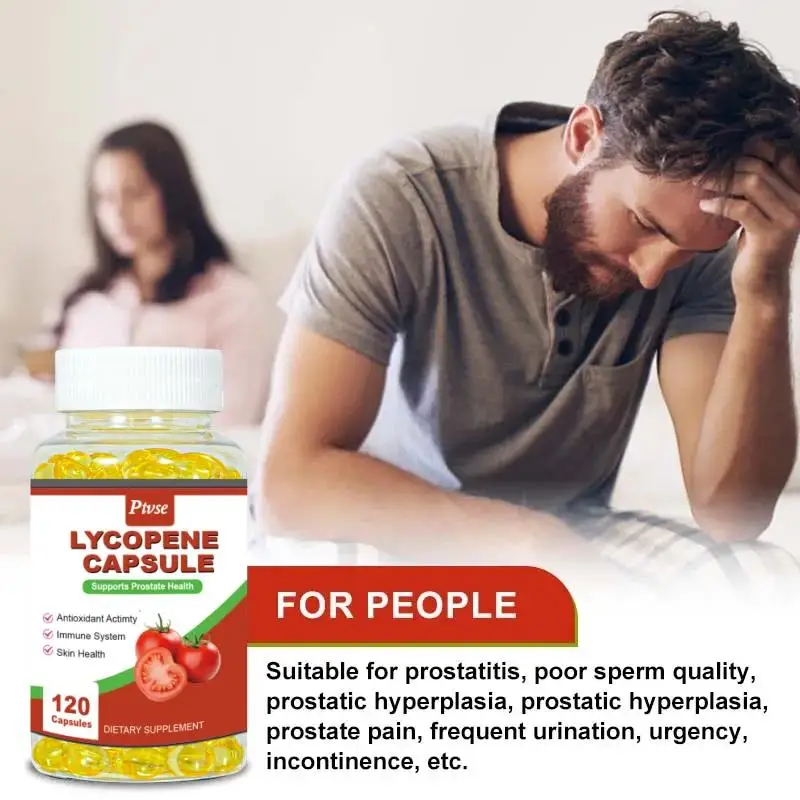 Ptvse Tomato Extract Lycopene Capsules for Men Health Prostate and Urinary Tract Health Hair Growth Men Only