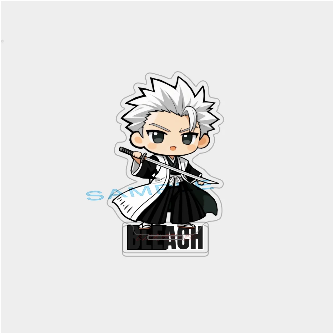 BLEACH Anime Acrylic Keychain Ichigo Kurosaki Rukia Kuchiki Kawaii Acrylic Stand Model Plate Decoration Figure Stand 10CM  Gift