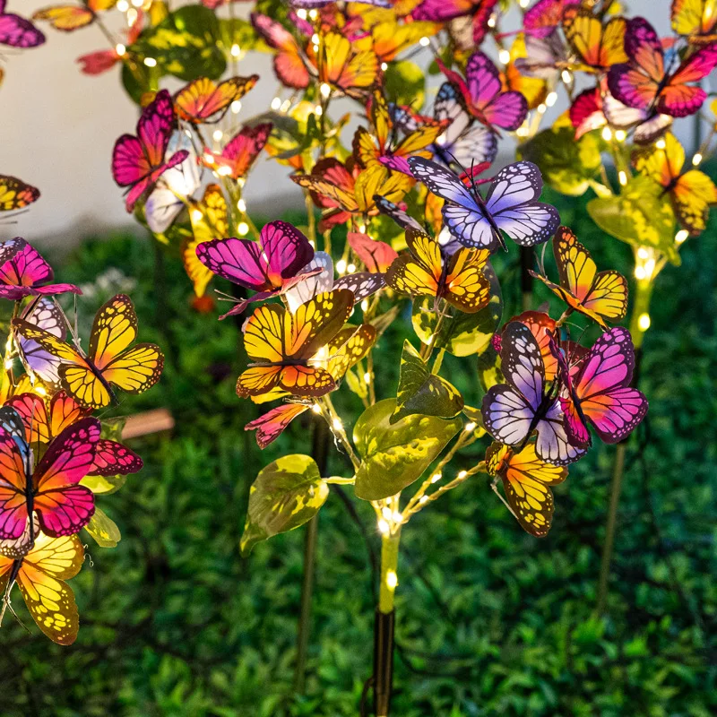 

Solar LED Butterfly Flower Light Outdoor Simulation Christmas Lawn Lamp Garden Waterproof Landscape for Home Wedding Decor