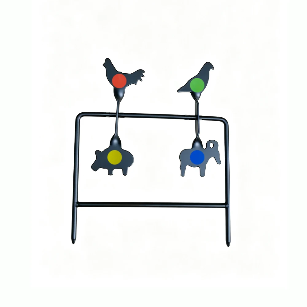 Small Carbon Steel Target, Animal-Shaped Metal Reversible Shooting Practice Target for Indoor and Outdoor Slingshot Use