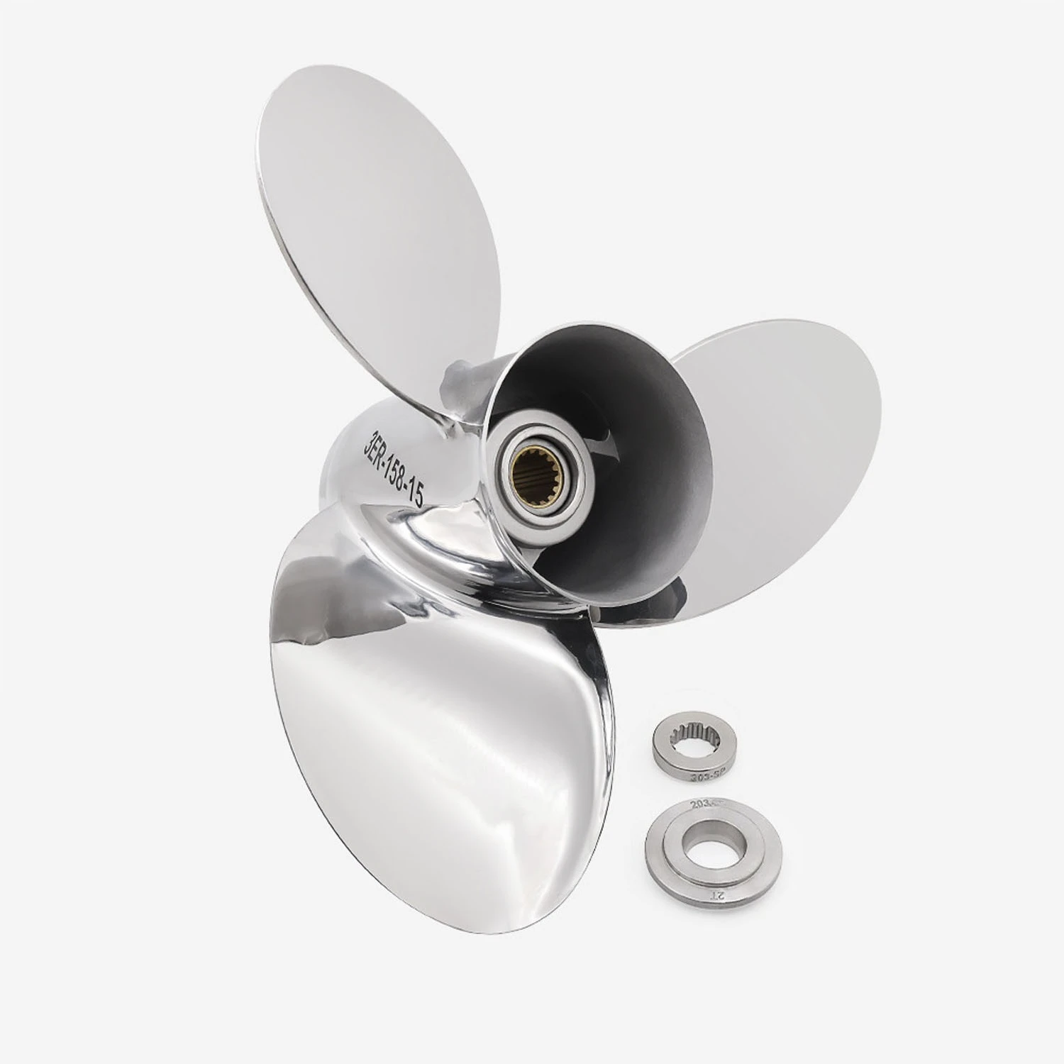 Outboard Motor Stainless Steel Propeller for Yamaha 4-stroke 150-175 HP 15.8X15 3X15.8X15