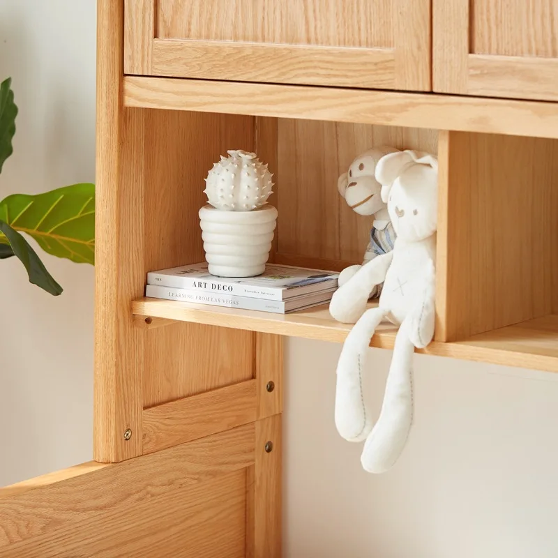 Скандинавский шкаф для хранения односпальной кровати из цельного дерева с героями мультфильмов для детей и подростков, встроенный у стены, минималистичная кровать