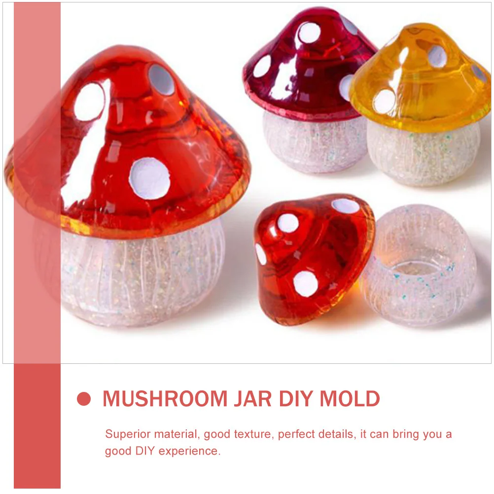 

1Set Reusable Silicone Mushroom Jar Mold DIY Epoxy Mold Non Stick Craft Supplies DIY Supplies Silicone Mushroom Molds
