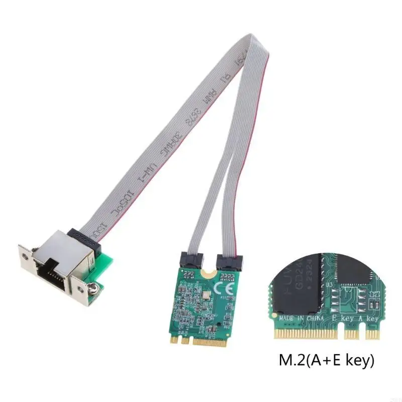 بطاقات شبكة 20CB لـ M.2 A للمفتاح و E للمفتاح إلى 1 منفذ 10/100/1000 ميغابت في الثانية في الثانية