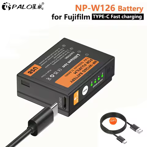 NP-W126S NP-W126 NP W126 Battery with USB-C Port for Fujifilm Fuji X-Pro1 XPro1 X-T1 XT1 XT20 ,HS30EXR HS33EXR X PRO1 X100F XE2