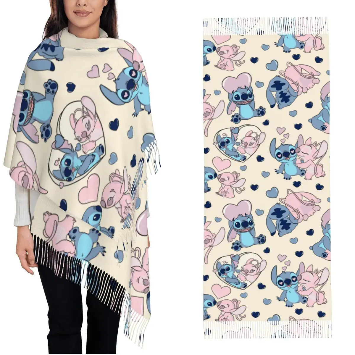 

Womens Stitchs Cashmere Scarf Light Pashmina Shawls and Wraps Scarves forOffice