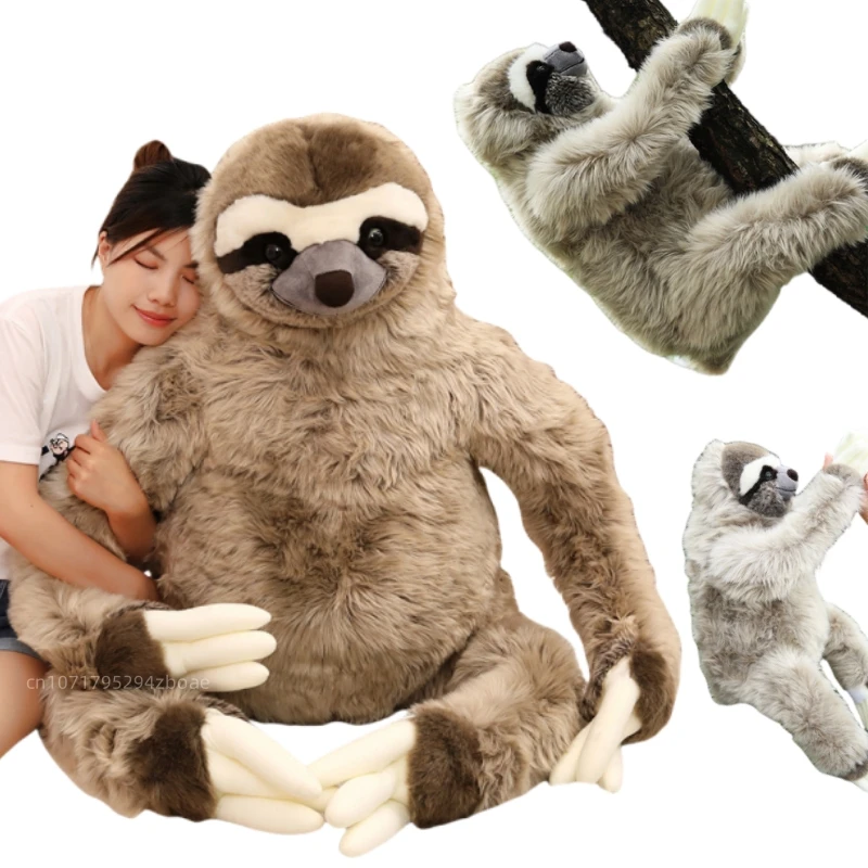 50cm Simulation High Quality Sloth Plush Toy Warm Hug Animal Long Arms Sloth Plush Toy Birthday Gift For Girlfriend And Boys