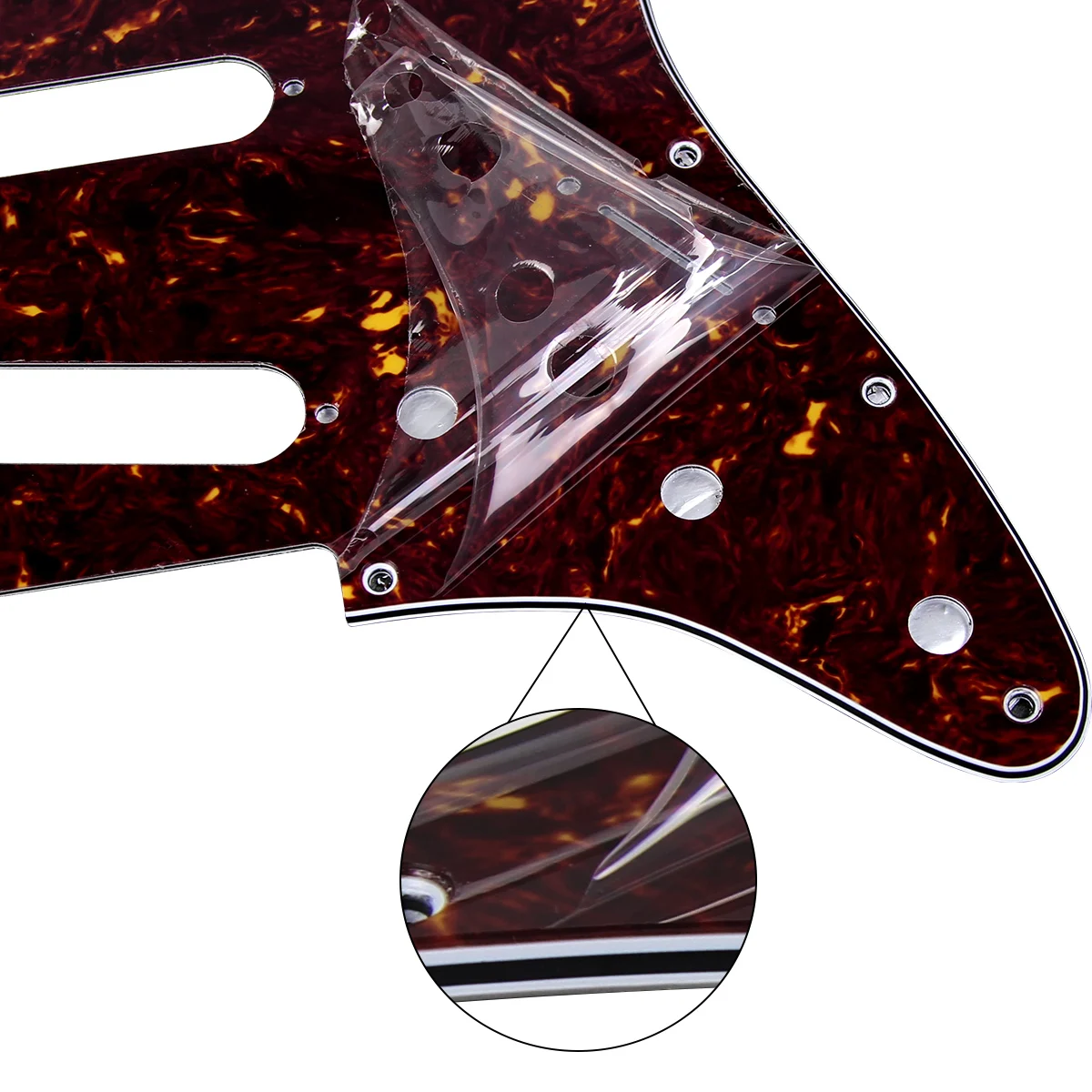 FLEOR ST SSS Electric Guitar Pickguard 11 Hole Scratch Plate & Back Plate & Screws, 13 Colors Choose