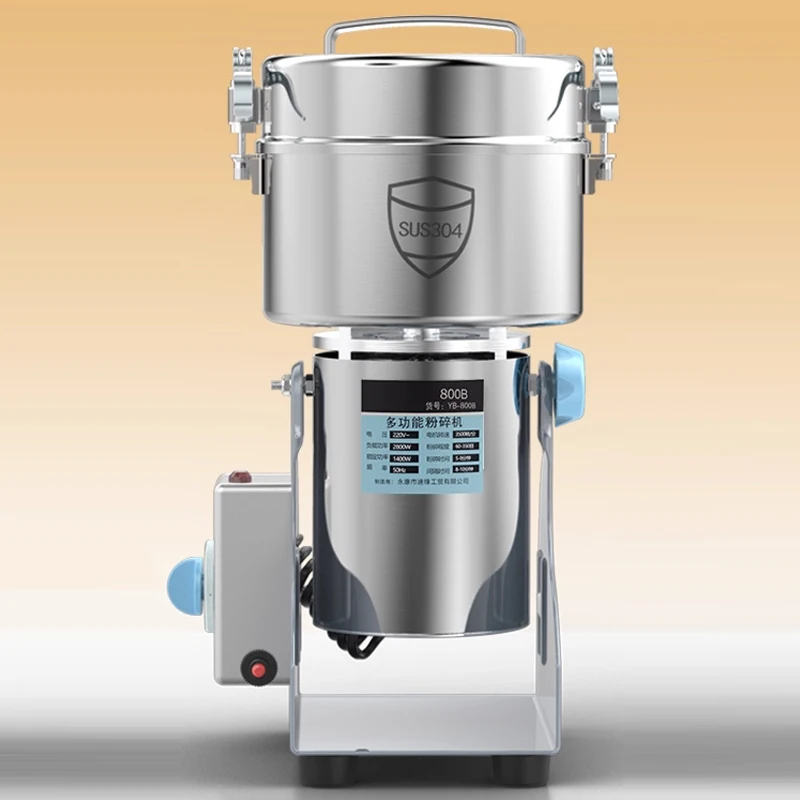 

Мельница для трав Ультратонкое измельчение Домашнее использование Маленькая электрическая сухая мельница Многофункциональная дробилка, измельчение и фрезерование порошка