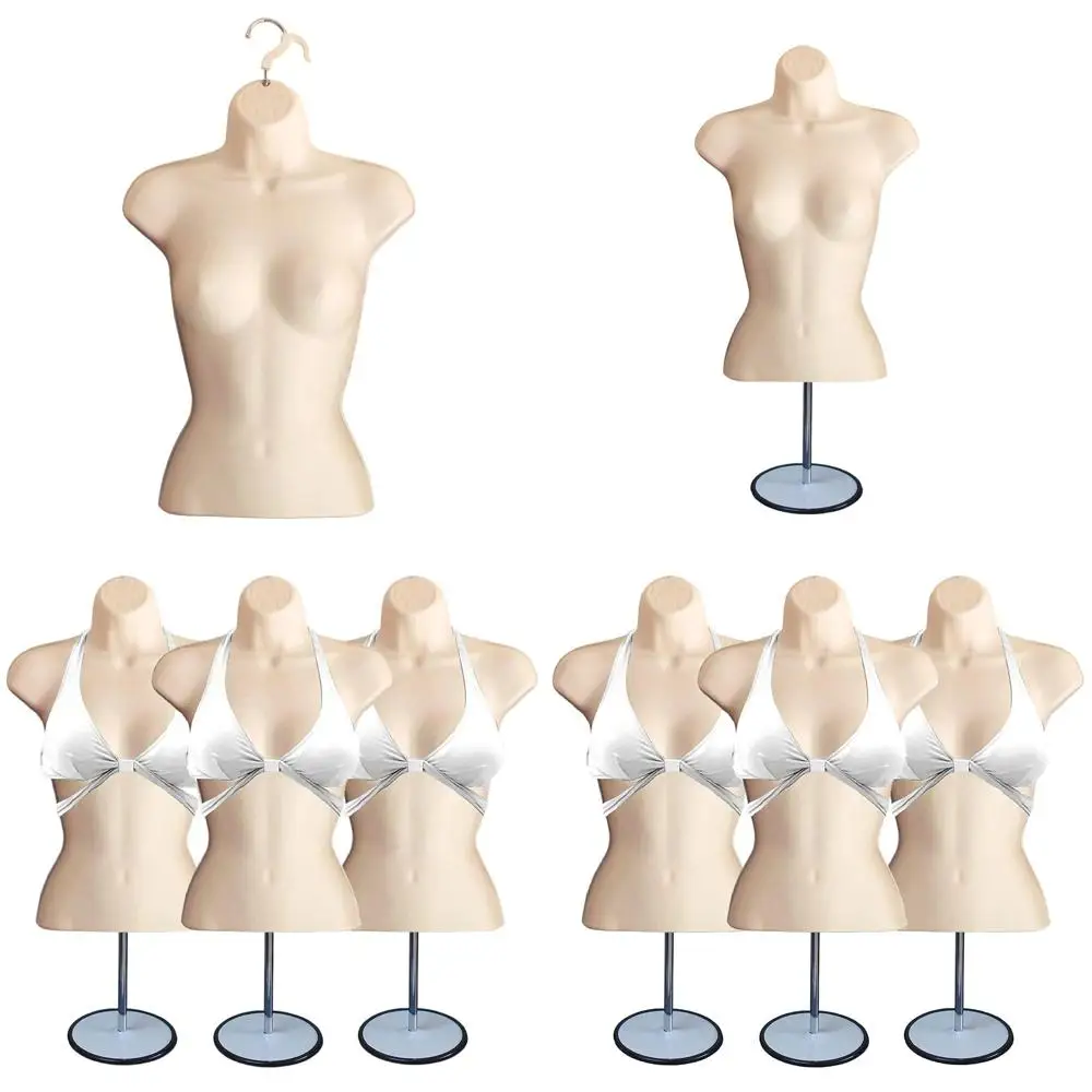 

Stackable Hollow Back Mannequin with Metal Stand for T-Shirt and Clothing Display, Set of 3, S-M Size