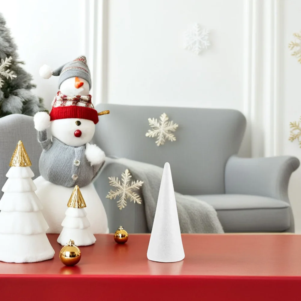 

3Pcs Foam Cone White Polystyrene Craft Shapes for Kids DIY Handmade Holiday Decorations Polystyrene Tree Cone Wedding Foam Cones