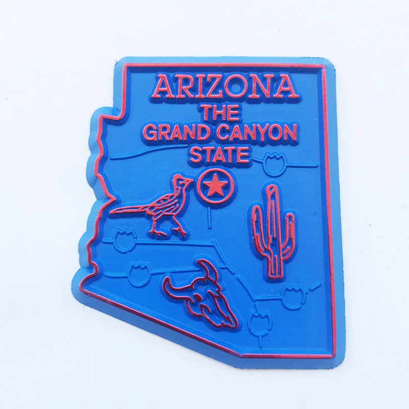 

Fridge Magnet Arizona US Map Creative Cultural Landscape Decoration Message Stickers Tourism Souvenir