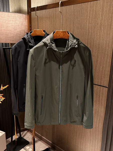 

Мужская повседневная куртка с отстегивающимся капюшоном, простая в сочетании, весенняя новинка, деловой стиль, из полиэстера, нейлона и композитного волокна