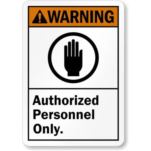 Authorized Personnel Only Video Surveillance Aluminum Weatherproof Sign p959