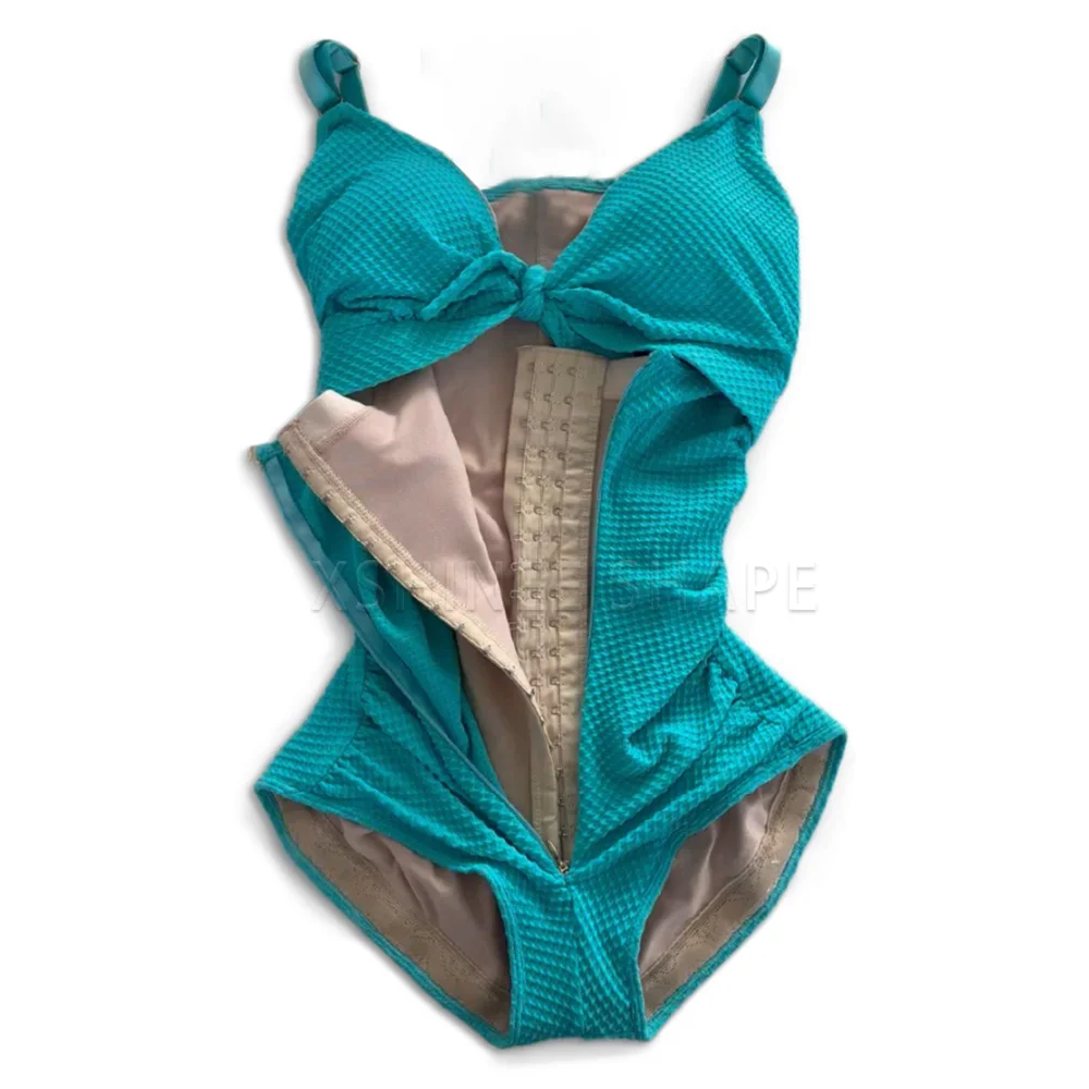 Body Hourglass Shaper Swimsuit Triangle Tummy Control Compression Shapewear Swimwear with Hook-eyes Butt Lifter Underwear - Image 6