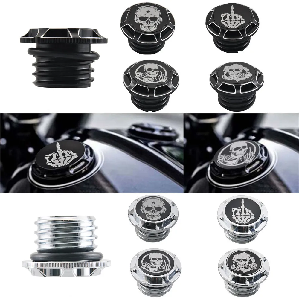 Motorcycle Tank Cap Custom Skull Decorative Oil Cap Fuel Gas Tank Cover For Harley Sportster Touring Softail Dyna Accessories