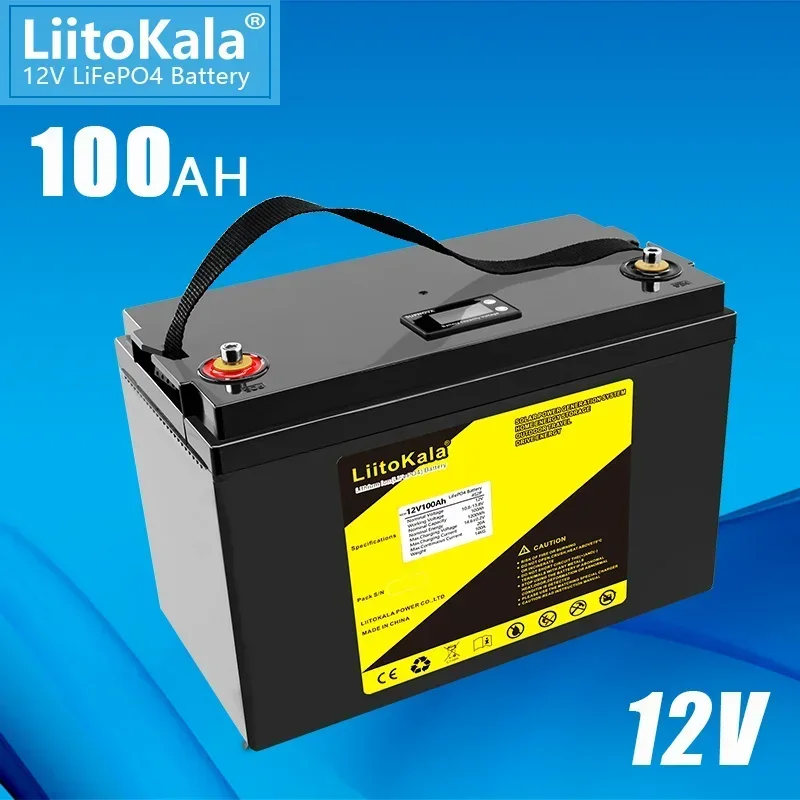 LiitoKala 12V 300Ah 200Ah LiFePO4 Battery 100Ah 120Ah 150Ah Campers Waterproof Golf Cart Battery Off-Road Off-grid Solar energy