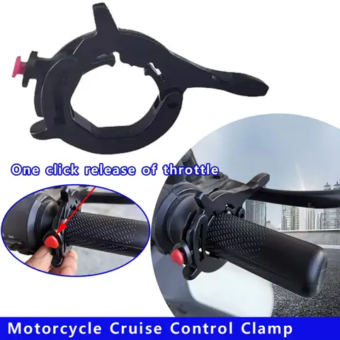 Motorcycle Cruise Control Throttle Clamp Clip Retainer High Grade Aluminum Lock Accelerator Assist Grips Motorcycle Accessories