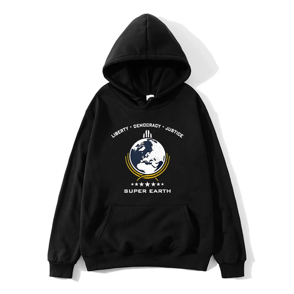 Helldivers Hoodie Cartoon Long Sleeve Graphic Printing Sweatshirt Fashion Funko Pop Clothes Casual Soft for Autumn/Winter Hombre