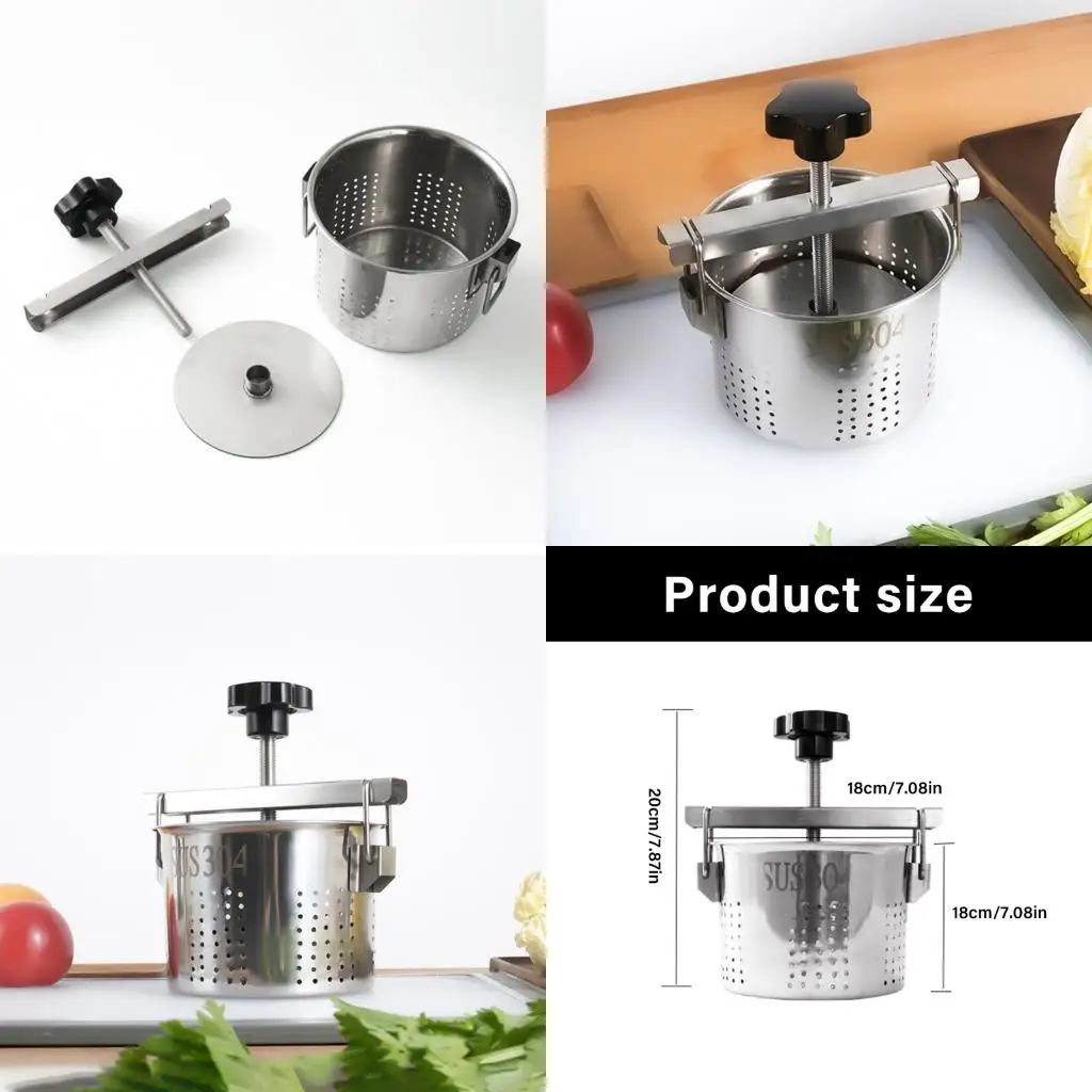 

Stainless Steels Vegetable Squeezer Efficient Draining Tool For Cooking And Preparation With Ergonomic Handle 601A