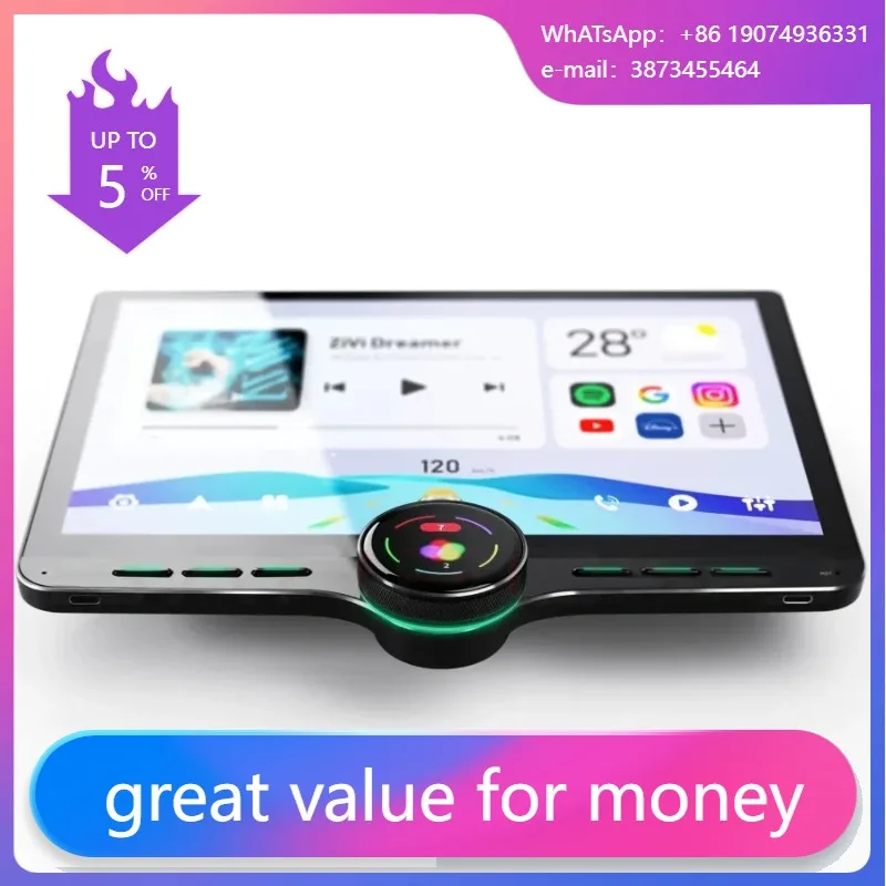 Diamond 11.5inch 2K Mp5 Car Multimedia Player Wireless Android 14 Auto For Bluetooth Navigation 2K Stereo Radio Reversing DVD