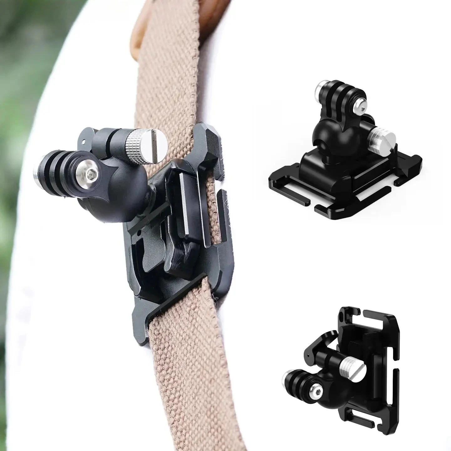 Camera Mount Metal Quick Release Flat Surface Buckle for GoPro 13 DJI Action6 Insta360 Tactical Vest Backpack Helmet Strap Belt