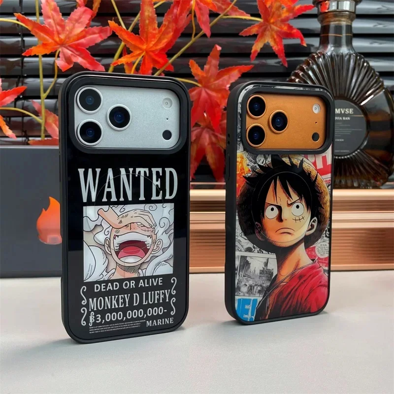 Japan Anime One Piece One Piece Magnetic Magsafe Phone Case for iPhone 11 12 13 14 15 16 17 Pro Max Plus Wanted Luffy Zoro Cover