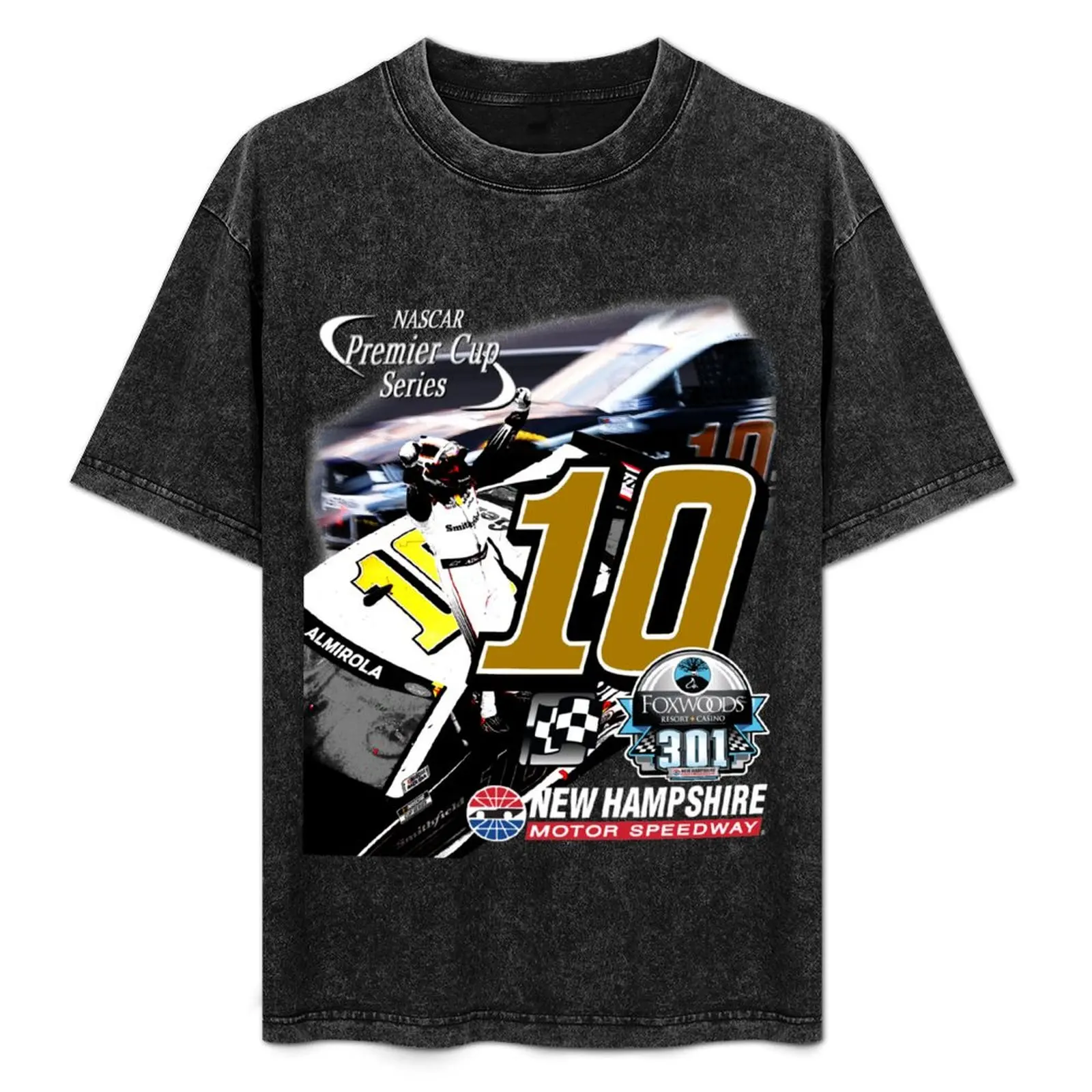 

Aric Almirola Loudon 2021 Race win T-Shirt Casual Street Style Short Sleeve Tee