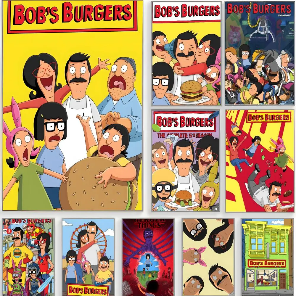 adult animation Bob's Burgers Poster Classic Wall Art  Home Decor  Peel and Stick Unframed