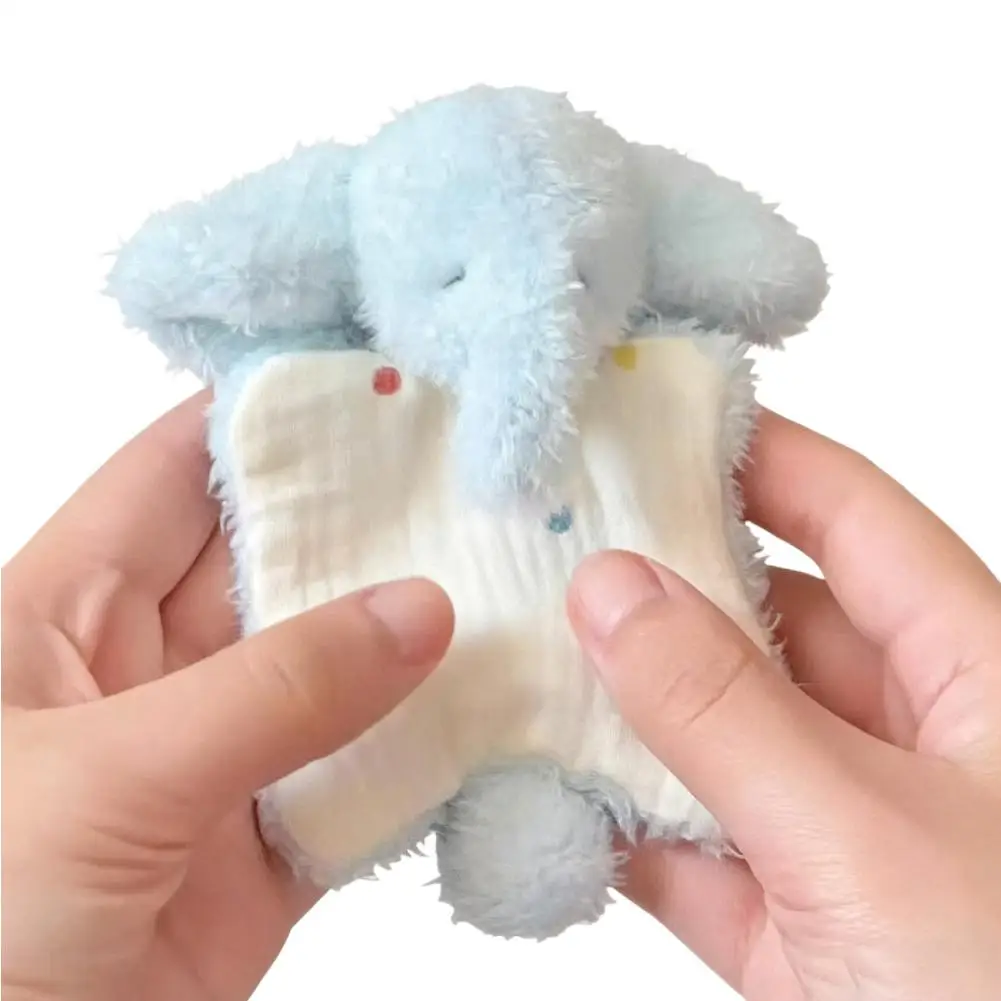 Korean Cute Fluffy Plush 3D Cartoon Elephant Rabbbit Kawaii Animal Easter Bunny Rabbit Toy Model Gift Home Decoration