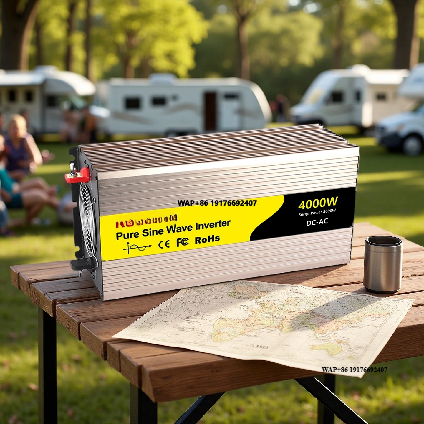 

Outdoor Off-grid High Frequency DC to AC 24v to 220v Power Inverter 4000W Pure Sine Wave Car Inverter Converter