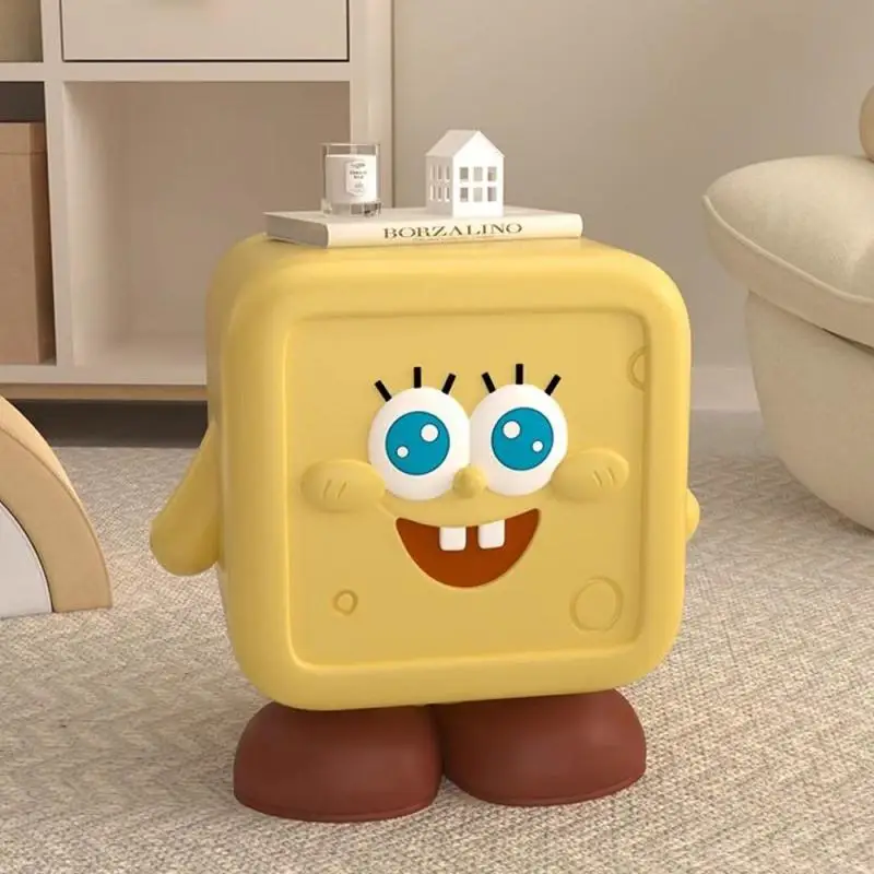 Esponja dos desenhos animados squarepants porta de casa sapato mudando fezes entrada sapato armário sapato vestir fezes sala estar sofá baixo fezes