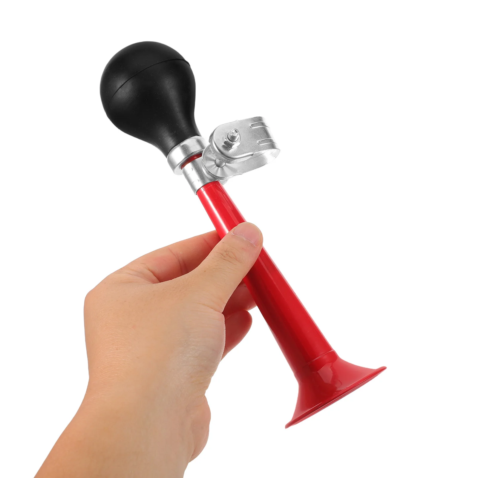 

7 Inch Metal Air Horn for Mountain Bike Loud Bicycle Warning Horn Electroplated Iron Durable PVC Silicone Easy Installation All