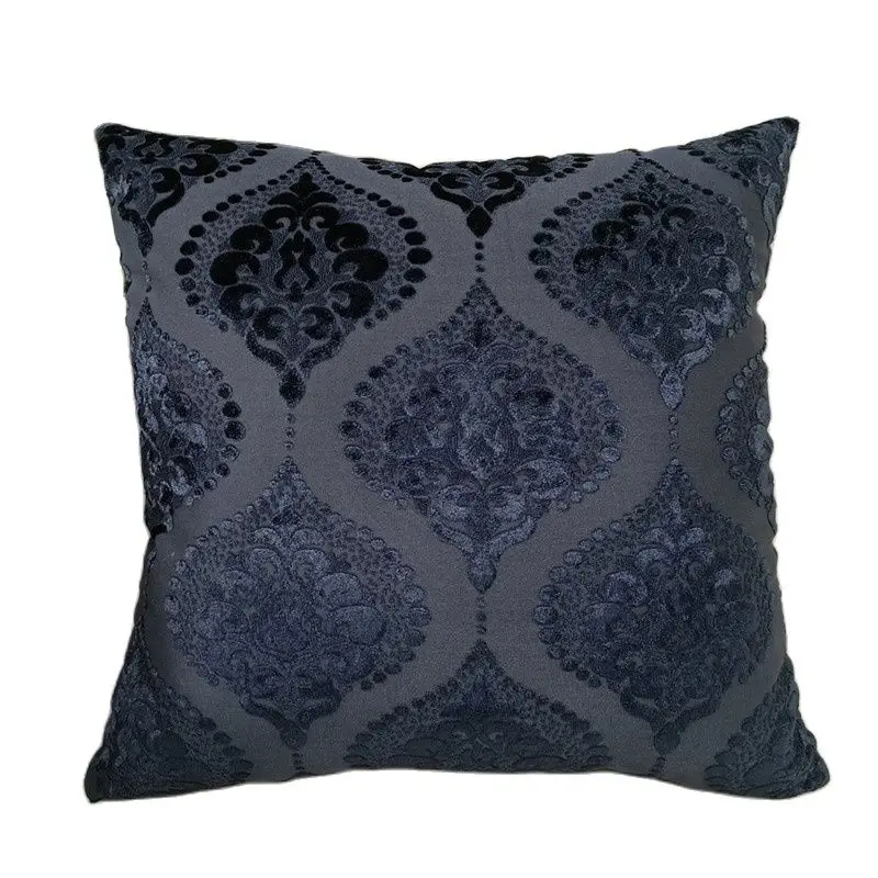 Jacquard Cushion Cover Sofa Decorative Cutting Velvet Throw Pillowcase from Factory