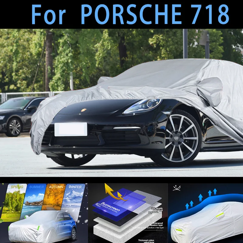 

For PORSCHE 718 Outdoor Protection Full Car Covers Snow Cover Sunshade Waterproof Dustproof Exterior Car cover protection