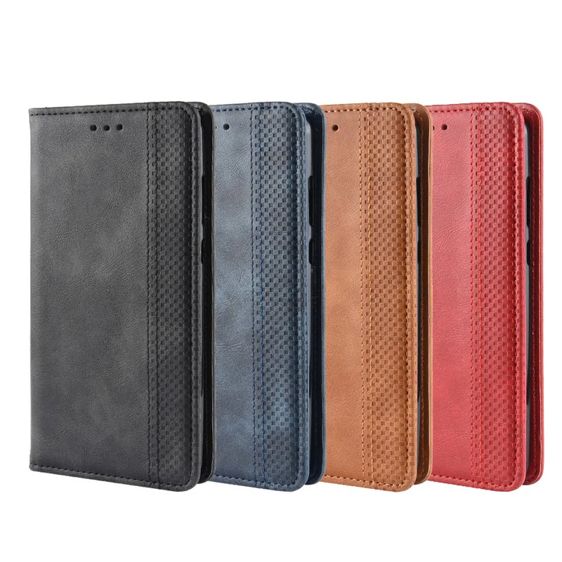 Luxury Retro Magnetic Leather Flip Cover For Xiaomi Redmi Note 9 Global Case Book Wallet Card Stand Soft Cover Mobile Phone Bags