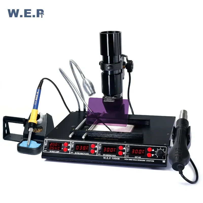 

WEP 1000B BGA Infrared multifunctional Hot Air preheat Soldering Rework Station