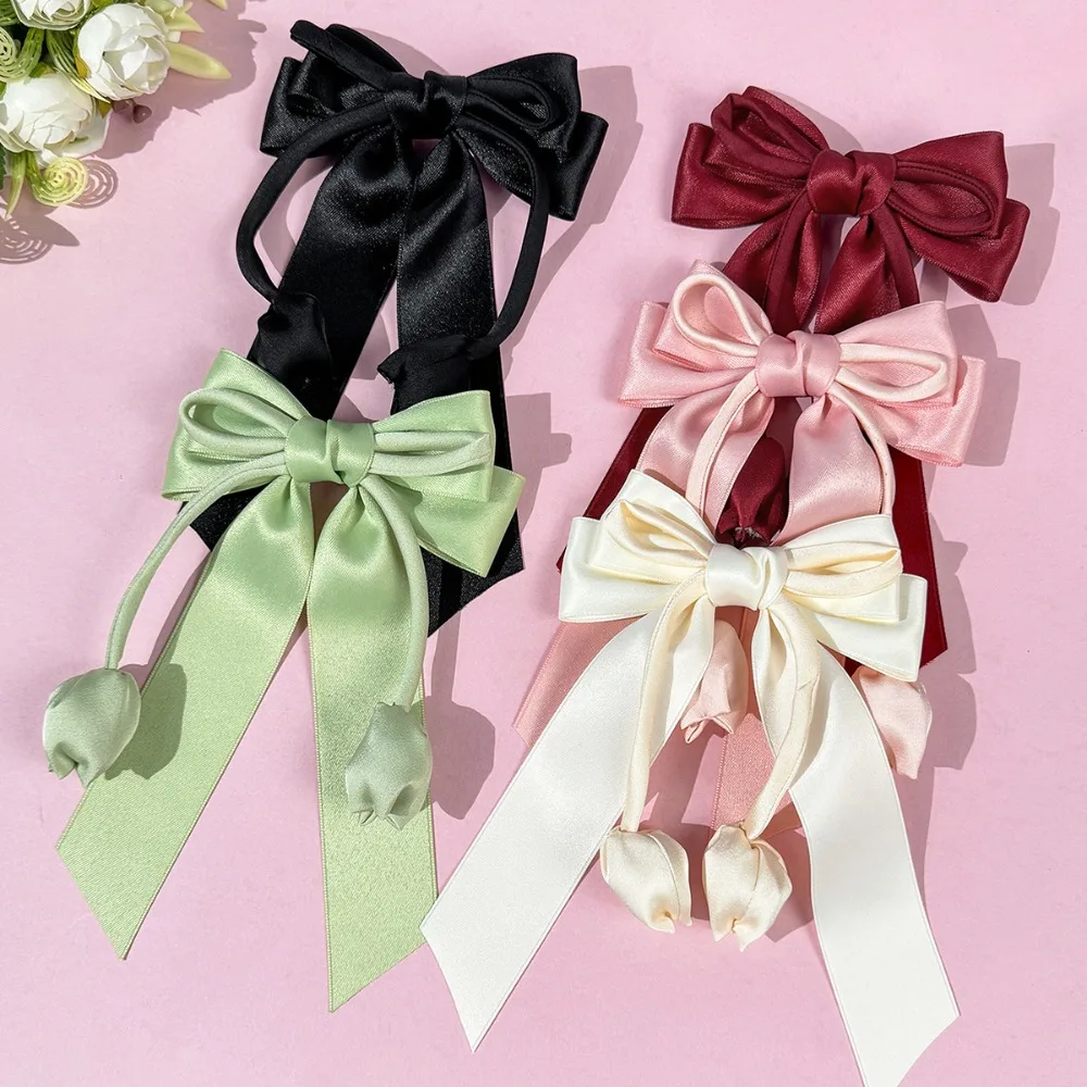 

Elegant Temperament Tulip Hair Clip Fashionable High-end Feeling Bow Bow Ribbon Hair Clip Women's Hair Accessories