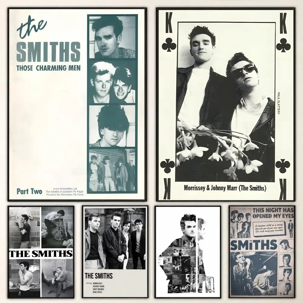The Smiths Rock Band Classic 80s Album Music Portrait Poster Aesthetic Art Print for Bedroom & Living Room Decor, Unframed